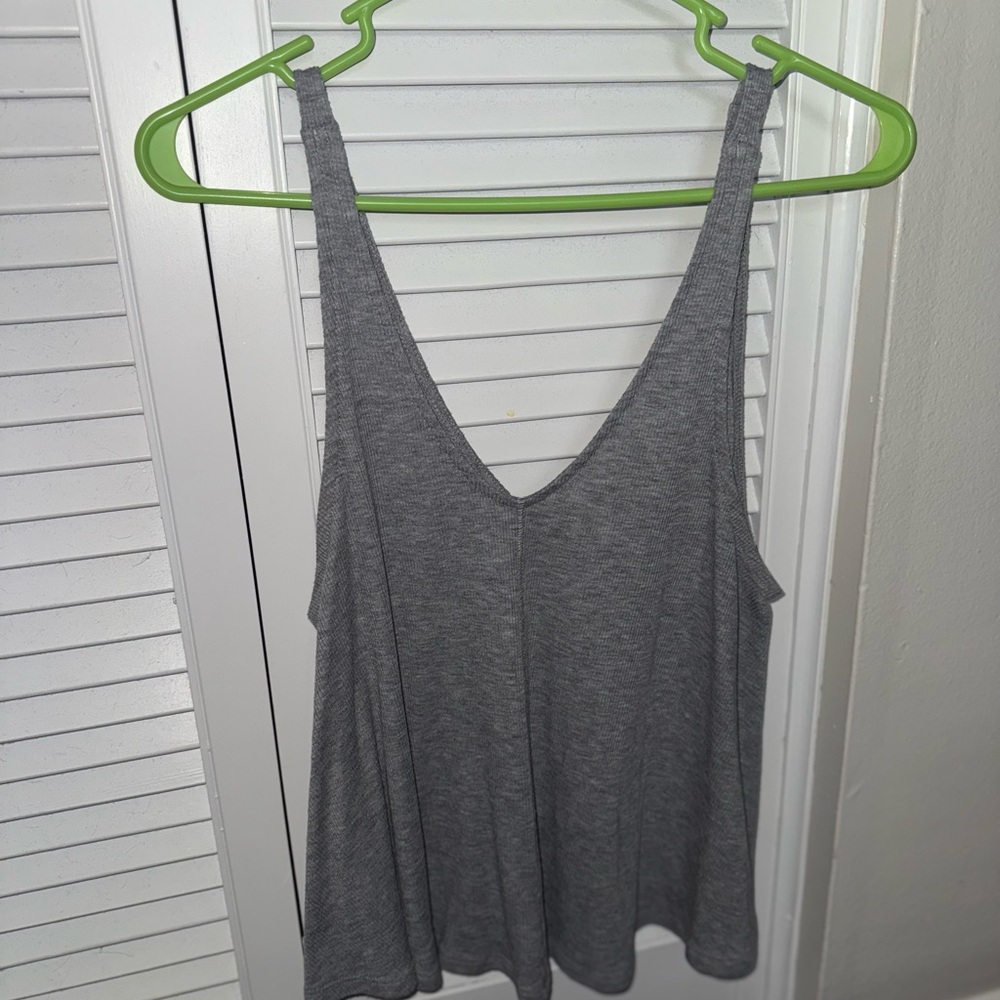 Gray Free People Tank Top